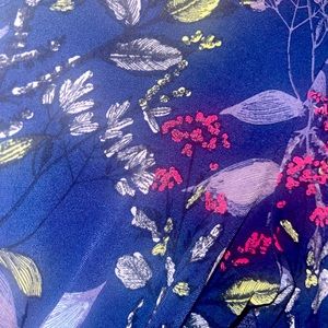 Banana Republic Indigo Blue floral wrap dress